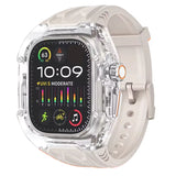 Transparent Modification Kit for  Watch Ultra Series 9, 8, 7 (49mm, 44mm, 45mm) with Strap and Case for iWatch Series 6, 5, 4 Rubber Band Upgrade