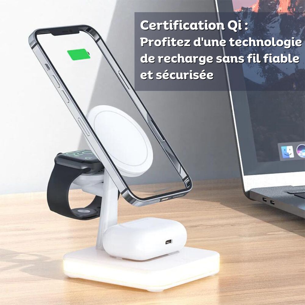 MagDock - Chargeur Sans Fil 3-en-1 Apple | Recharge Rapide & Sécurisée