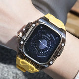 Transparent Modification Kit for  Watch Ultra Series 9, 8, 7 (49mm, 44mm, 45mm) with Strap and Case for iWatch Series 6, 5, 4 Rubber Band Upgrade