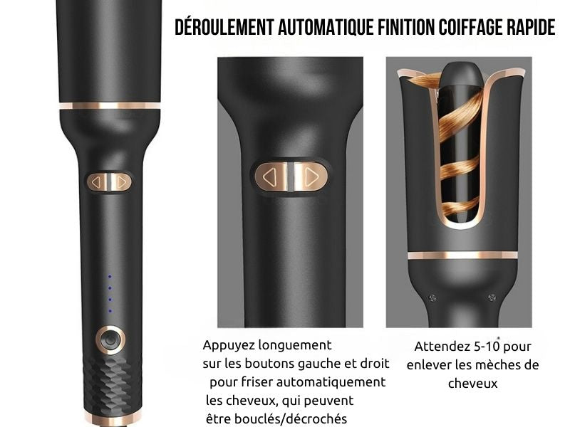 Spin-n-Curl - Fer à Friser Automatique | Boucles Parfaites