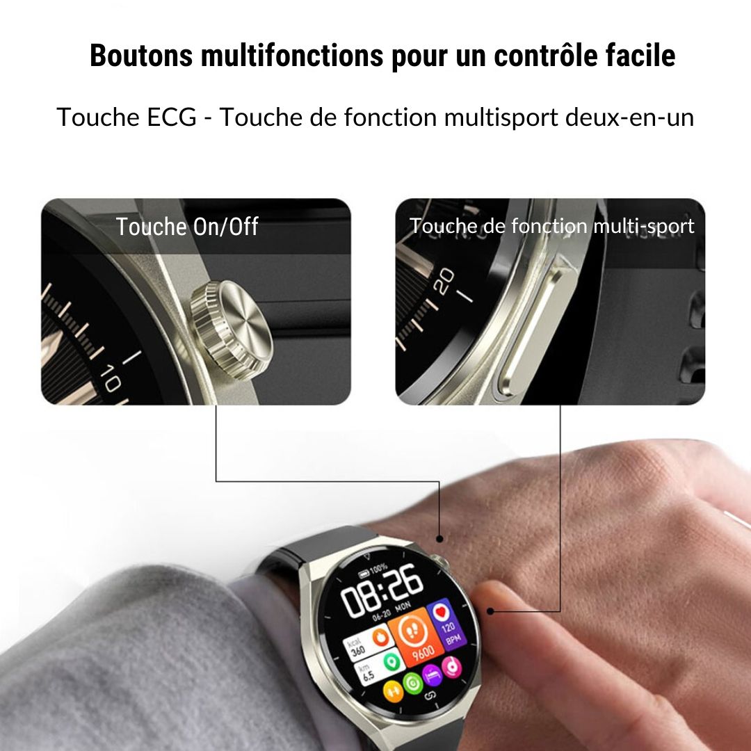 HarmonieFit - Montre Santé Multifonction | Surveillance Complète