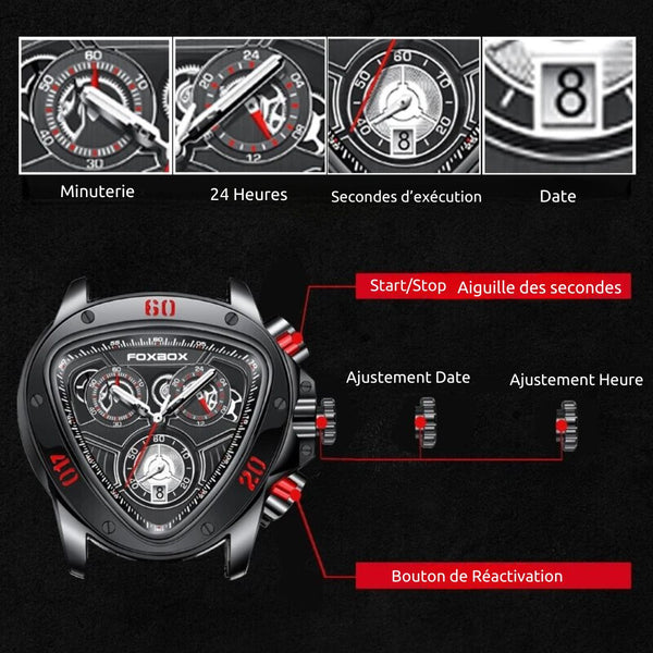 Racing Vertex - Montre Sportive Design Unique | Style & Performance