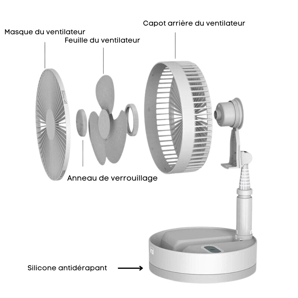 FoldAir - Ventilateur Portable Pliable | Fraîcheur Partout