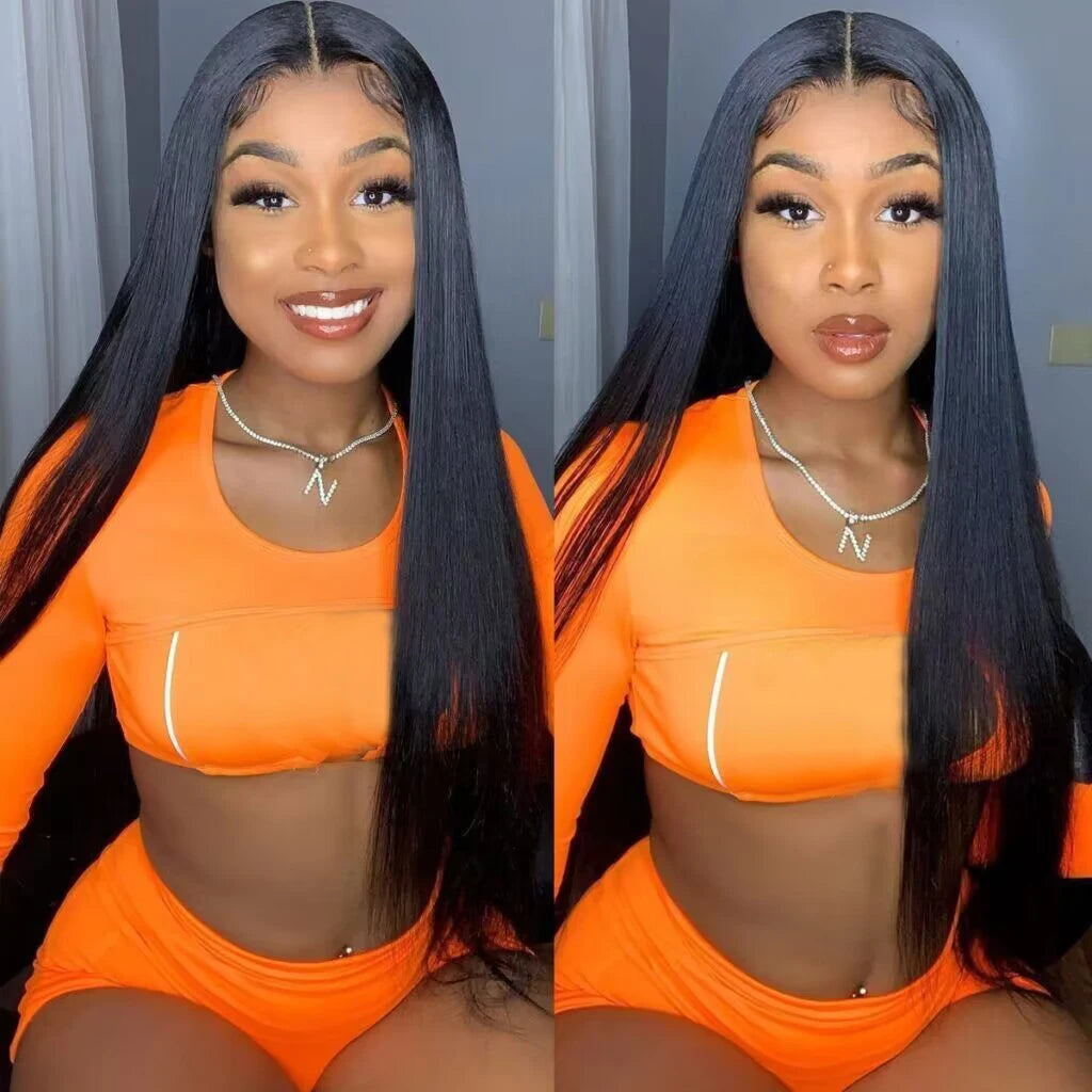 HD Lace Front Human Hair Wigs - Straight 13x4 & 13x6 Transparent Lace Frontal, Pre-Plucked for Women