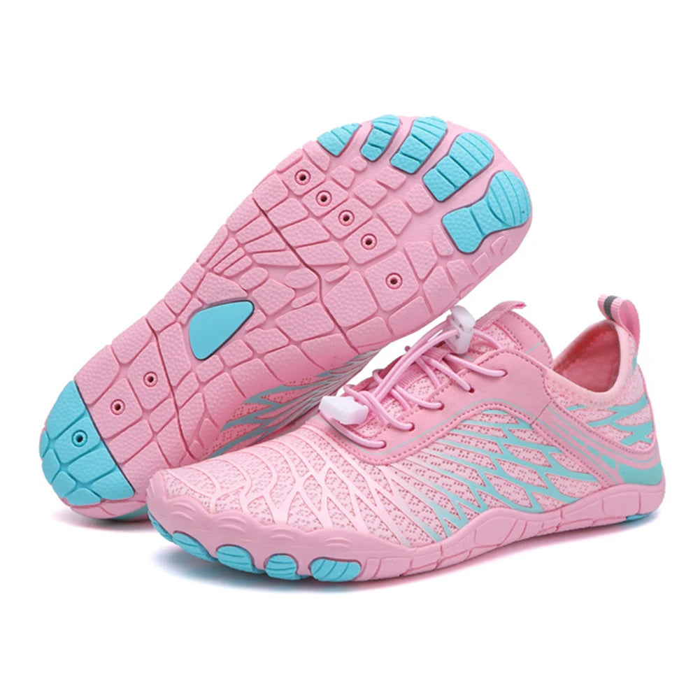 Women's and Men's Water Shoes - Quick-Drying Barefoot Beach Sneakers for Hiking and Swimming