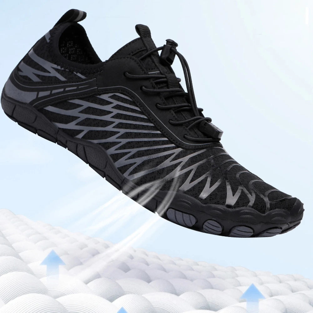 Women's and Men's Water Shoes - Quick-Drying Barefoot Beach Sneakers for Hiking and Swimming