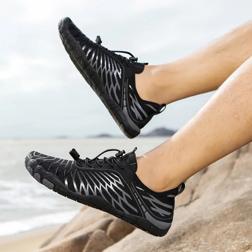 Women's and Men's Water Shoes - Quick-Drying Barefoot Beach Sneakers for Hiking and Swimming