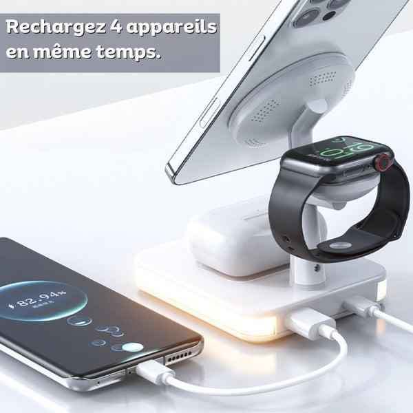 MagDock - Chargeur Sans Fil 3-en-1 Apple | Recharge Rapide & Sécurisée