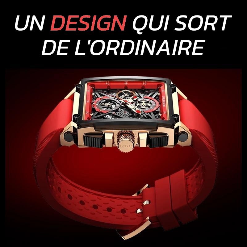 Flamme Rouge - Montre Élégante Avec Pointeur Lumineux | Cadeau Idéal