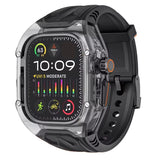 Transparent Modification Kit for  Watch Ultra Series 9, 8, 7 (49mm, 44mm, 45mm) with Strap and Case for iWatch Series 6, 5, 4 Rubber Band Upgrade