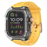 Transparent Modification Kit for  Watch Ultra Series 9, 8, 7 (49mm, 44mm, 45mm) with Strap and Case for iWatch Series 6, 5, 4 Rubber Band Upgrade